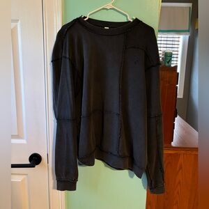 Zyia- Black Waffled Sweatshirt